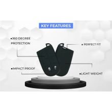 Silicone Key Cover for Jeep Compass & Trailhawk Smart Key – Black | Premium Key Fob Protection by Key Hub - Flymaster Shop