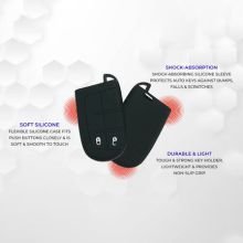 Silicone Key Cover for Jeep Compass & Trailhawk Smart Key – Black | Premium Key Fob Protection by Key Hub - Flymaster Shop