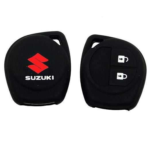 Silicone Key Cover for Maruti Suzuki Swift – 2-Button Remote Key (Black) - Flymaster Shop