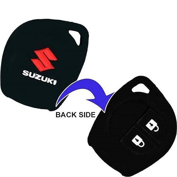 Silicone Key Cover for Maruti Suzuki Swift – 2-Button Remote Key (Black) - Flymaster Shop