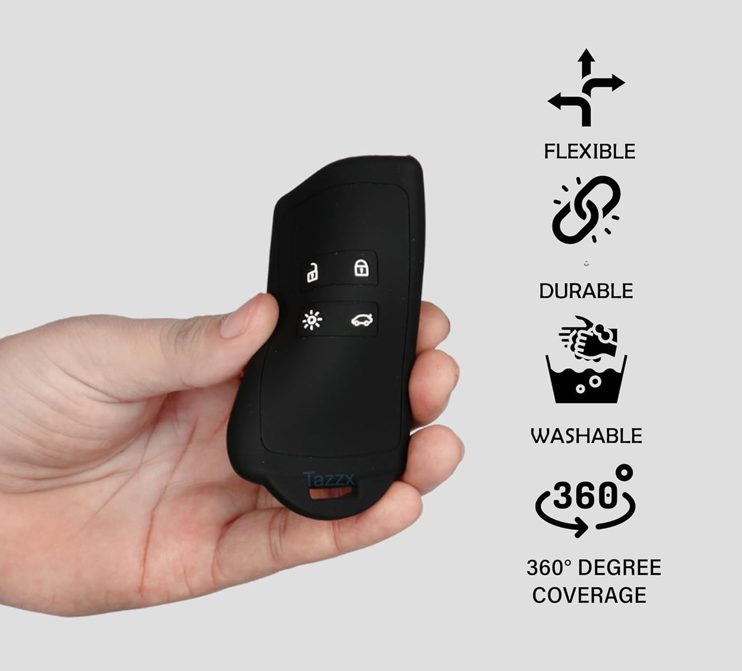 Silicone Key Cover (Pack of 2) Compatible for Renault Kiger/Triber Smart Card Key | Durable & Stylish Protection - Flymaster Shop