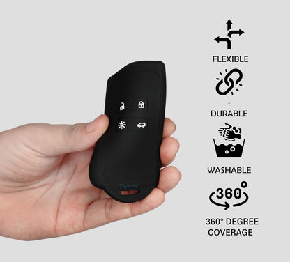Silicone Key Cover (Pack of 2) Compatible for Renault Kiger/Triber Smart Card Key | Durable & Stylish Protection - Flymaster Shop