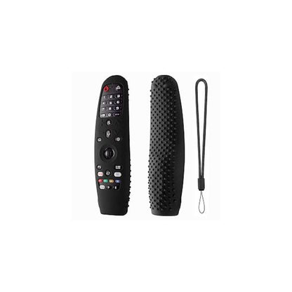 Silicone Remote Case for LG Magic Remote MR18 MR19 MR20 – Protective Cover with Loop (Black) - Flymaster Shop