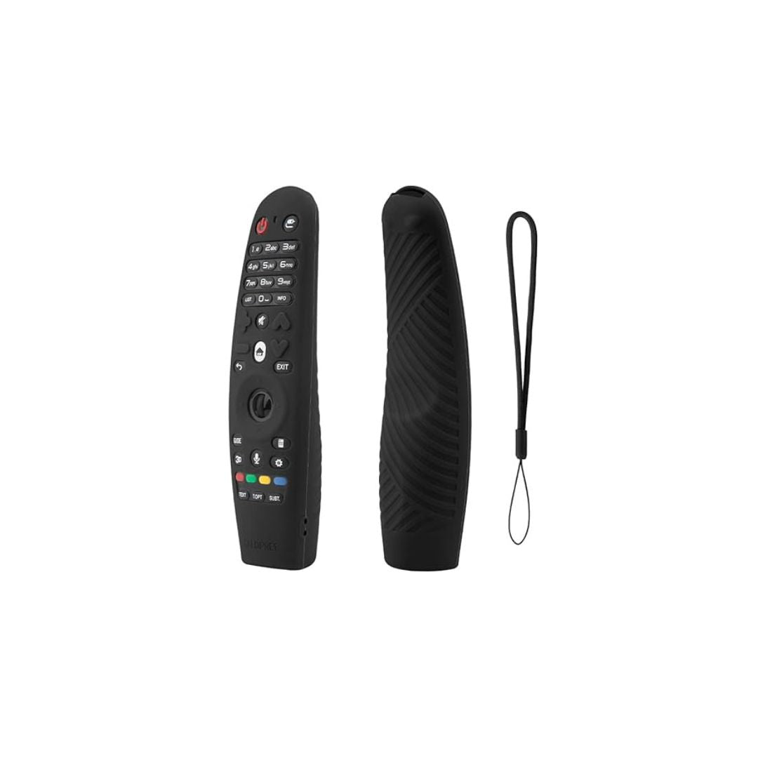 Silicone Remote Case for LG Magic Remote MR18 MR19 MR20 – Protective Cover with Loop (Black) - Flymaster ShopFlymaster ShopFLY_LG_Curved