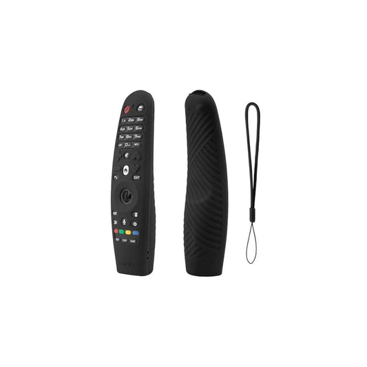 Silicone Remote Case for LG Magic Remote MR18 MR19 MR20 – Protective Cover with Loop (Black) - Flymaster Shop