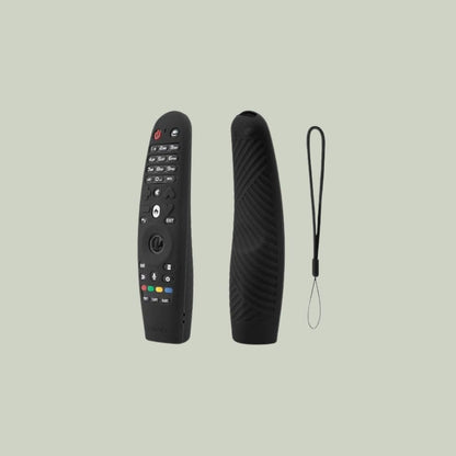 Silicone Remote Case for LG Magic Remote MR18 MR19 MR20 – Protective Cover with Loop (Black) - Flymaster Shop