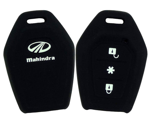 Silicone Remote Key Cover for Mahindra TUV300 – 3 Button Flip Key Protection Case (Black) - Flymaster Shop