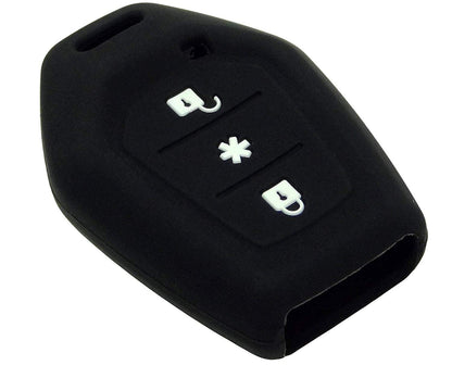 Silicone Remote Key Cover for Mahindra TUV300 – 3 Button Flip Key Protection Case (Black) - Flymaster Shop