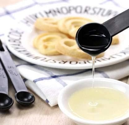 SLCE 8-Pieces Plastic Measuring Spoon and Cup Set (Black, Pack of 1) - Flymaster Shop