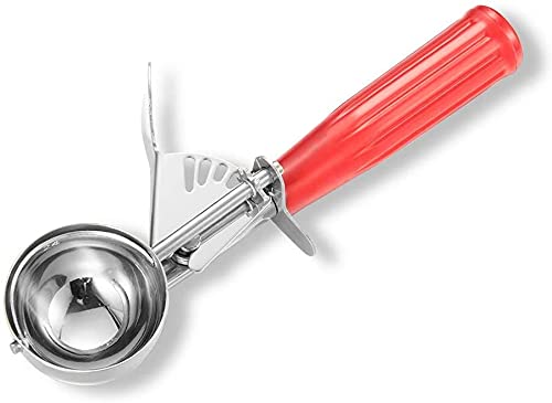 SLCE Stainless Steel Ice Cream Scoop with Trigger – Perfect for Cookies, Cakes, and Desserts - Flymaster Shop