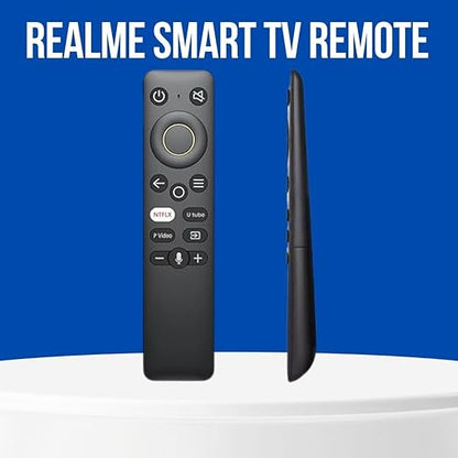 Smart Voice Remote for Realme Smart LED TV – Bluetooth Wireless, Voice Control, Easy Navigation (Black) - Flymaster Shop
