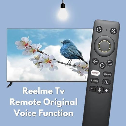 Smart Voice Remote for Realme Smart LED TV – Bluetooth Wireless, Voice Control, Easy Navigation (Black) - Flymaster Shop