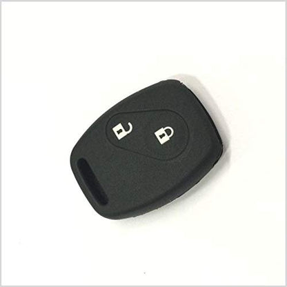 Soft Silicone Car Key Cover for Honda City, Civic, Jazz, Brio, Amaze (Old Model) – 2 Button | Black - Flymaster Shop