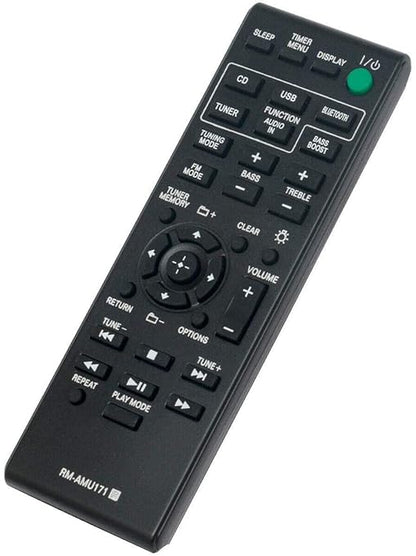 Sony Audio System RM-AMU171 | Remote | Bluetooth Function, CMT-BT60, CMT-SBT100, CMT-BT60B, CMT-BT80W, and HCD-SBT100B (Black) - Flymaster Shop