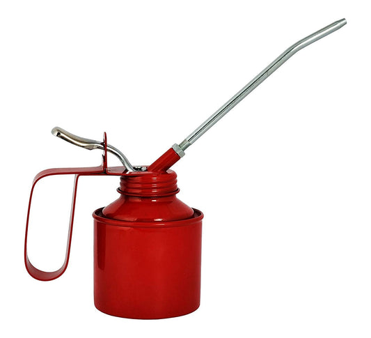 Steel 229 3/4 Oil Can | Industrial Supplies | Fixed Spout, Red Color for Vehicles and Industrial Use - Flymaster Shop