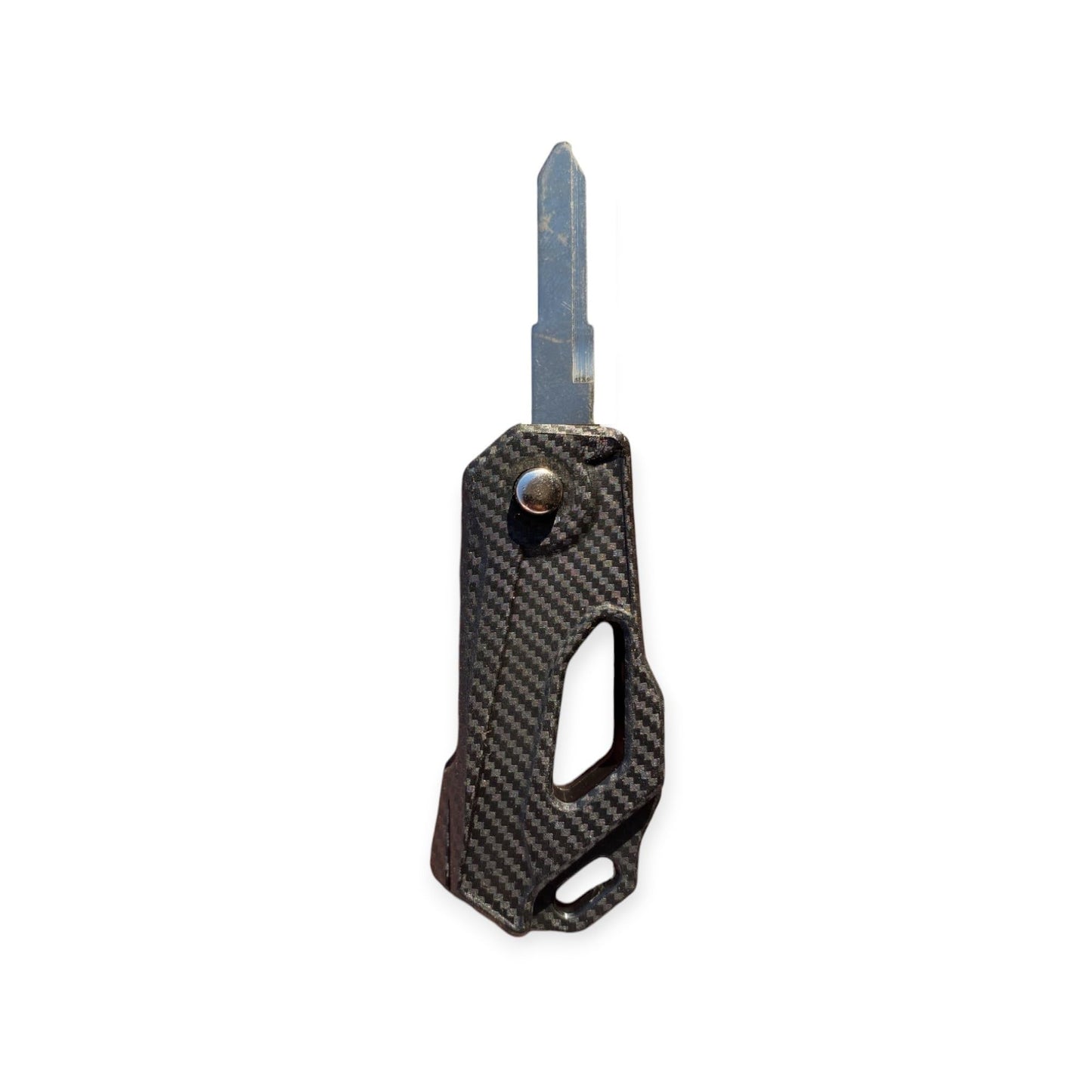 Stylish Carbon Finish Flip Key for Hero Splendor, NXG & Passion Pro (Left Cut) | Upgrade Your Motorcycle Key - Flymaster Shop