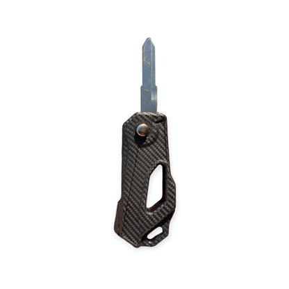 Stylish Carbon Finish Flip Key for Hero Splendor, NXG & Passion Pro (Left Cut) | Upgrade Your Motorcycle Key - Flymaster Shop