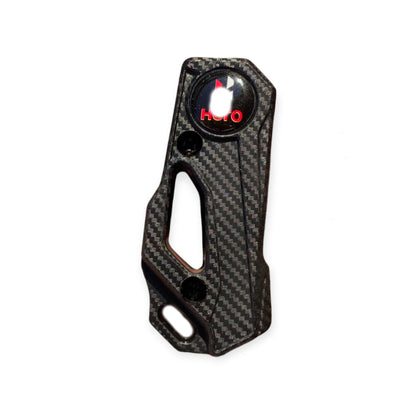 Stylish Carbon Finish Flip Key for Hero Splendor, NXG & Passion Pro (Left Cut) | Upgrade Your Motorcycle Key - Flymaster Shop