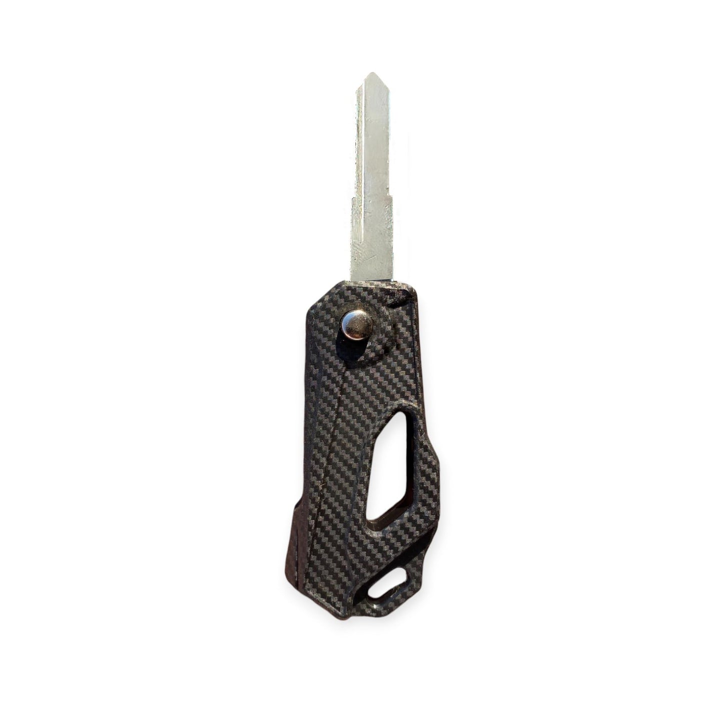 Stylish Carbon Finish Flip Key for Hero Splendor, NXG & Passion Pro (Left Cut) | Upgrade Your Motorcycle Key - Flymaster Shop