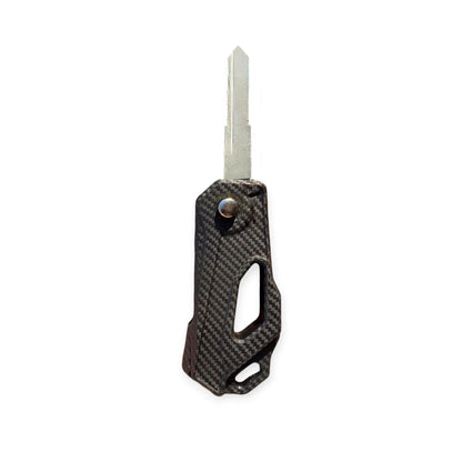 Stylish Carbon Finish Flip Key for Hero Splendor, NXG & Passion Pro (Left Cut) | Upgrade Your Motorcycle Key - Flymaster Shop