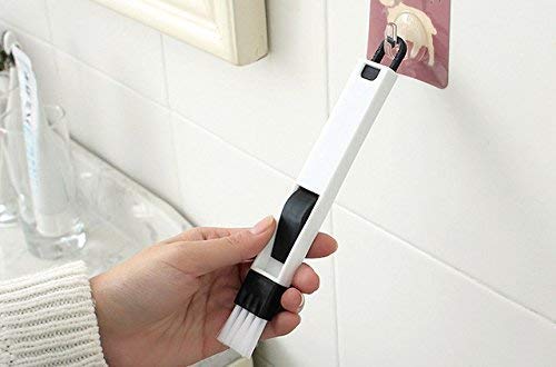 Stylish Corners & Edges Dust Cleaning Brush for Window Frame, Keyboard with Mini Dust pan Window Cleaner Brush (1pc Black) - Flymaster Shop