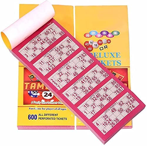 Tamobola Tickets Book, 600 Ticket, Easy Cut Paper Average, Fine Paper Quality (Medium), for Adult, Multicolor, Pack of 1 - Flymaster Shop