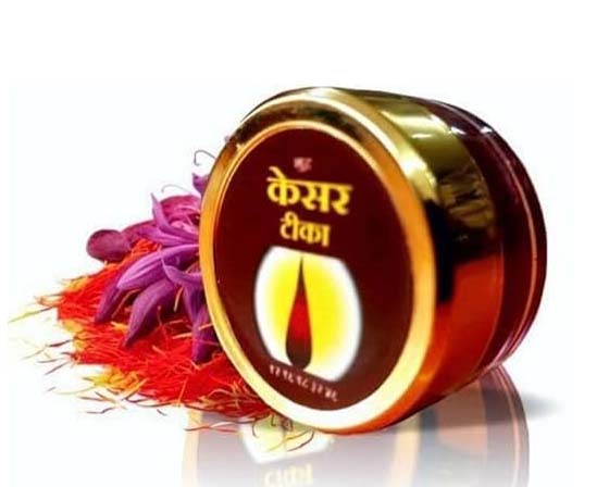 Premium Kesar Tikka | Pure Saffron Tilak for Pooja, Marriage, Festival & Daily Worship | Natural Kumkum with Divine Aroma | Traditional Kesar Tilak for Men & Women