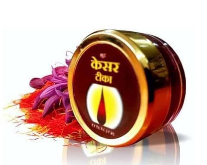 Premium Kesar Tikka | Pure Saffron Tilak for Pooja, Marriage, Festival & Daily Worship | Natural Kumkum with Divine Aroma | Traditional Kesar Tilak for Men & Women