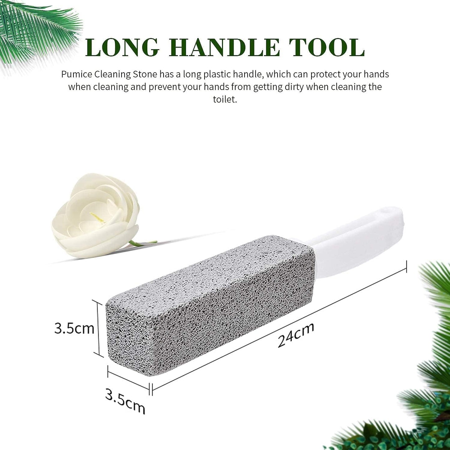 Toilet Cleaner Brush with Handle Pumice Stone for Cleaning, Tiles, Iron, and Rust, Cleaning, Stain Remover Toilet Bowl Clean Brush with Handle Pumice Scouring Stick Cleaner (Pack of 1) - Flymaster Shop