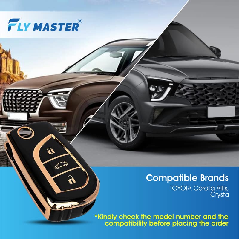 Toyota Corolla Altis, Crysta | Car Key Cover | Provides Protection and Personalization - Flymaster Shop