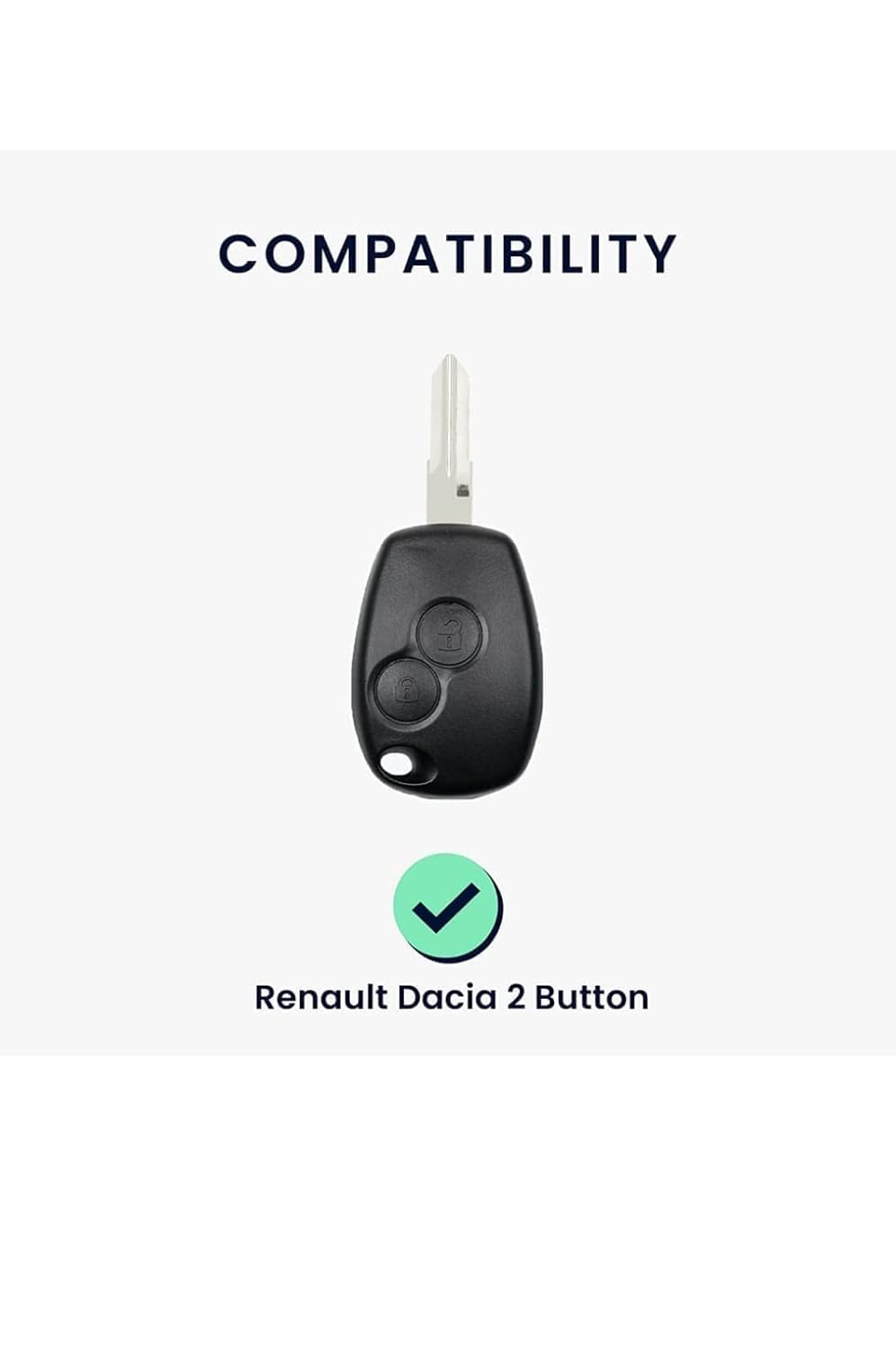 TPU Car Key Cover Compatible with Ren-Ault Logan, Duster, Verito, Lodgy 2 Button Remote Key - Flymaster Shop