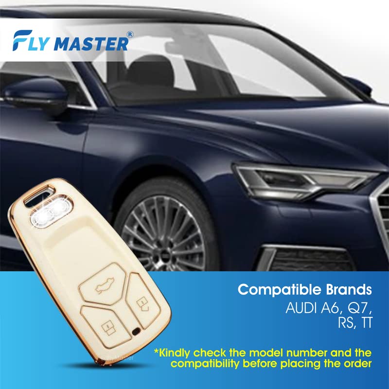 TPU Key Cover for Honda Accord, Civic, WR-V, BR-V, CR-V, City, Jazz 3rd Gen – Premium Remote Key Protection (White) - Flymaster Shop