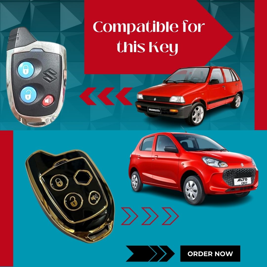 TPU Key Cover for Suzuki Swift, Dzire, WagonR, Baleno, Brezza & More – Nippon Remote Key Protection (Black) - Flymaster Shop