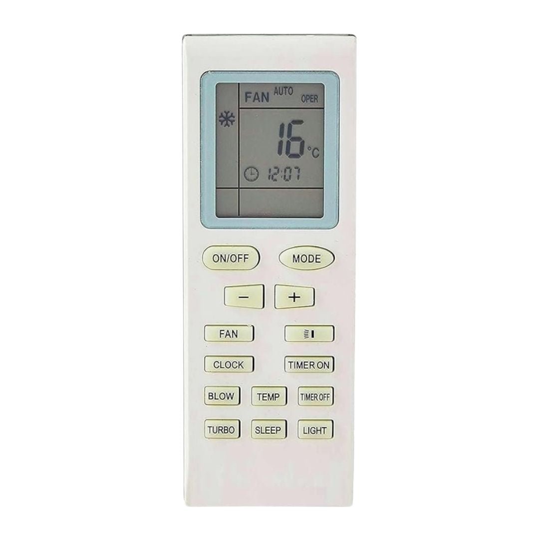 Universal AC Remote Control Compatible with Voltas, Onida, Lloyd, Godrej, Videocon, Croma Window & Split Air Conditioners (Pack of 1) - Flymaster ShopFlymaster ShopFM - VAC - 1.5