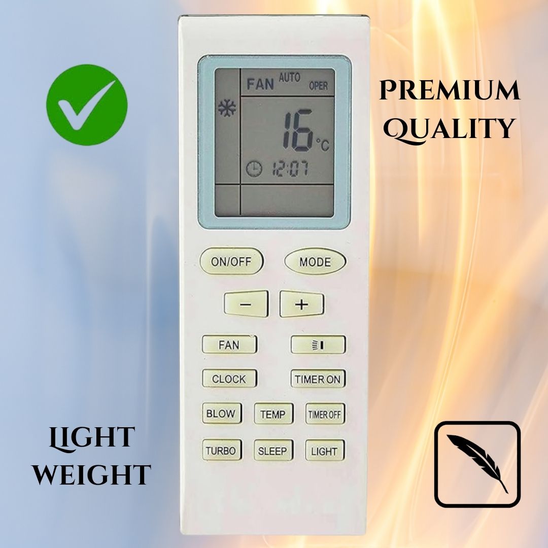 Universal AC Remote Control Compatible with Voltas, Onida, Lloyd, Godrej, Videocon, Croma Window & Split Air Conditioners (Pack of 1) - Flymaster ShopFlymaster ShopFM - VAC - 1.5