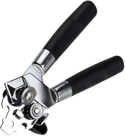 Universal CAN Opener/TIN Opener Stainless Steel 18 cm Multipurpose Opener for Cans and Tins for Household, Camping, and Parties, Black (Modern) - Flymaster Shop