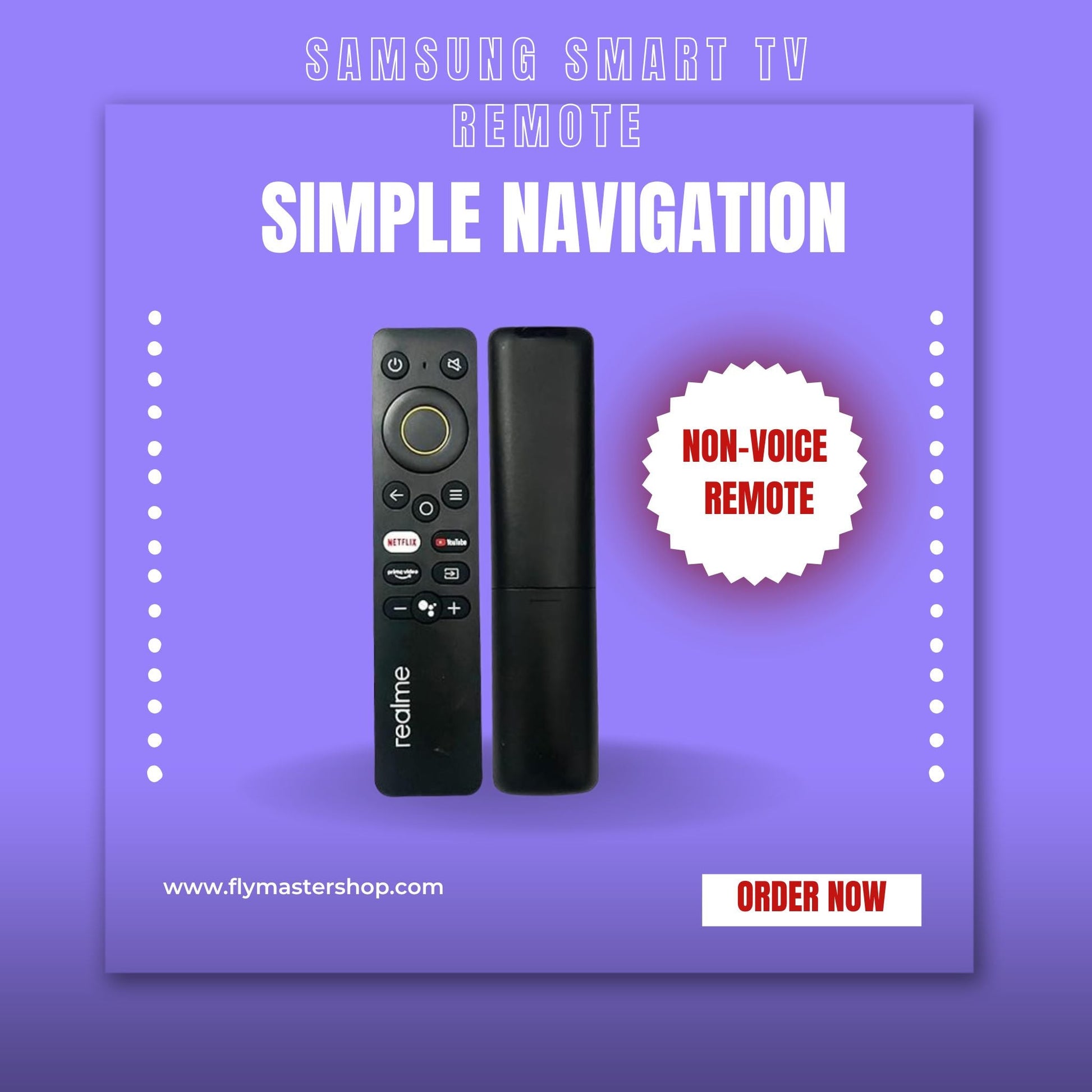 Universal Remote Control for Samsung TVs Compatible with LED, QLED, UHD, 4K, 8K, Smart TV More Netflix Smart