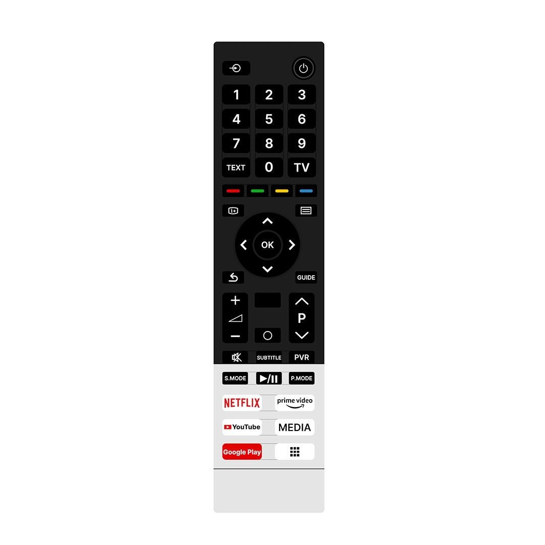 Universal Remote for Toshiiba Smart TVs – Compatible with LCD, LED, OLED, QLED, UHD, 4K Android TVs, Hot Keys for Netflix, Prime Video, YouTube, Google Play, and Media. - Flymaster Shop