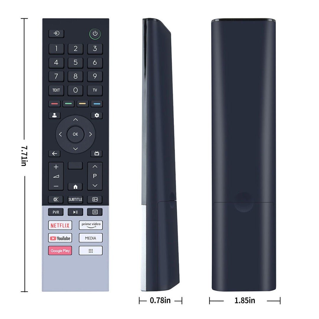 Universal Remote for Toshiiba Smart TVs – Compatible with LCD, LED, OLED, QLED, UHD, 4K Android TVs, Hot Keys for Netflix, Prime Video, YouTube, Google Play, and Media. - Flymaster Shop