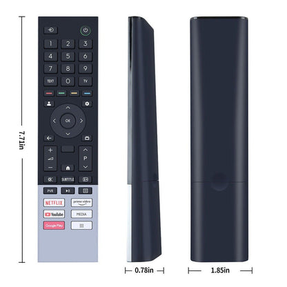 Universal Remote for Toshiiba Smart TVs – Compatible with LCD, LED, OLED, QLED, UHD, 4K Android TVs, Hot Keys for Netflix, Prime Video, YouTube, Google Play, and Media. - Flymaster Shop
