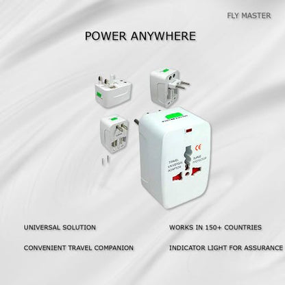 Universal Worldwide International Travel Adapter Plug | Travel Accessories | Includes Surge Protector - Flymaster Shop