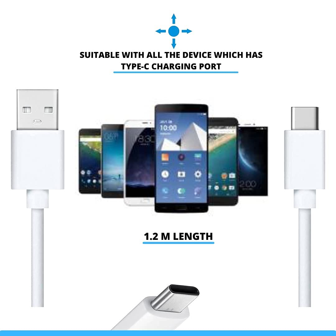 USB Type C to USB-A Cable | 3.1 Amp Quick Charge & Sync Data Cable | Dash Fast Charging – SA8 USB-WHITE (White) - Flymaster Shop