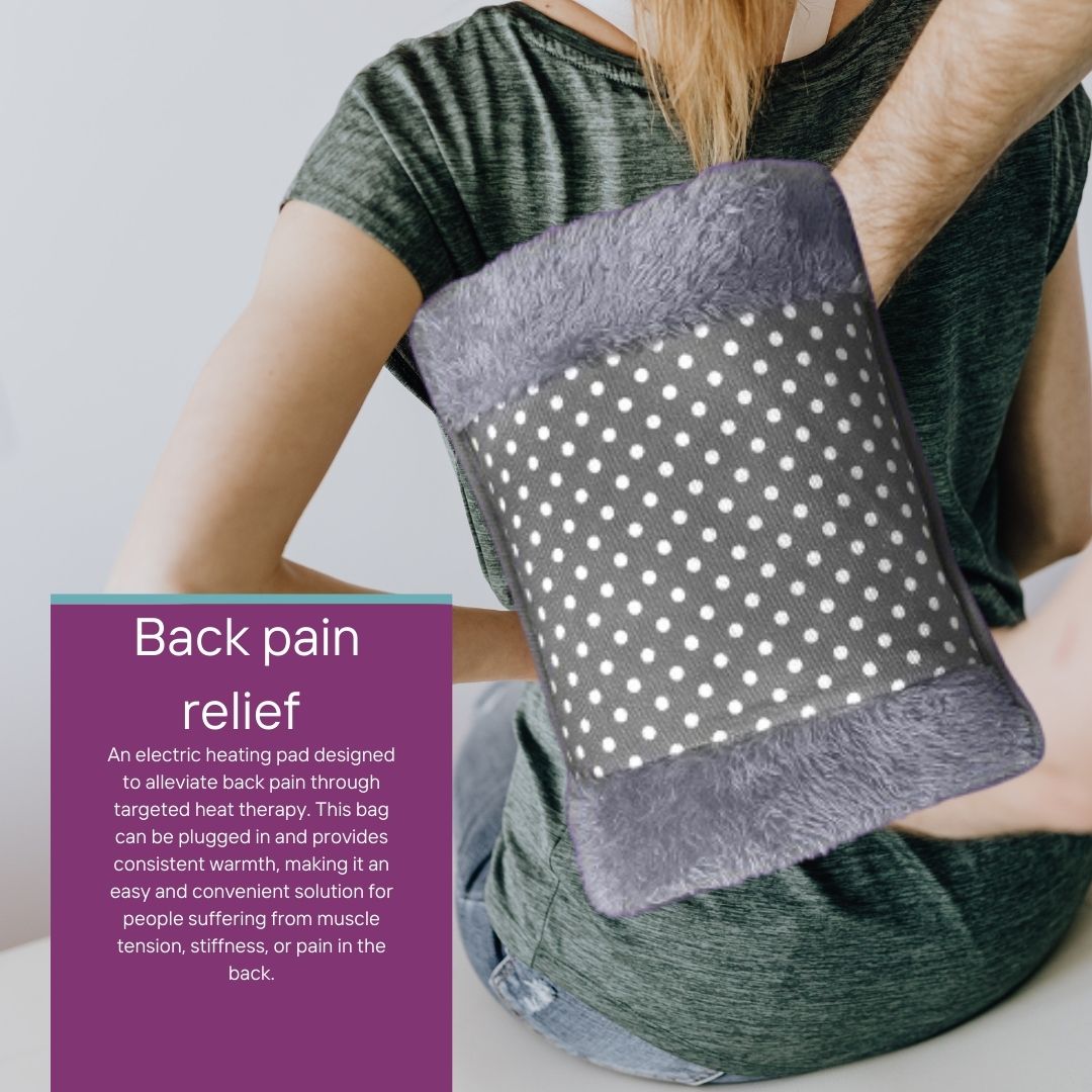Velvet Heating Bags with Charging Cabel for Pain Relief - Heating Pads, Heat Pouches, Electric Hot Water Bags for Shoulder, Back & Neck Pain Relief- Pack of 1 (Multicolor). - Flymaster Shop