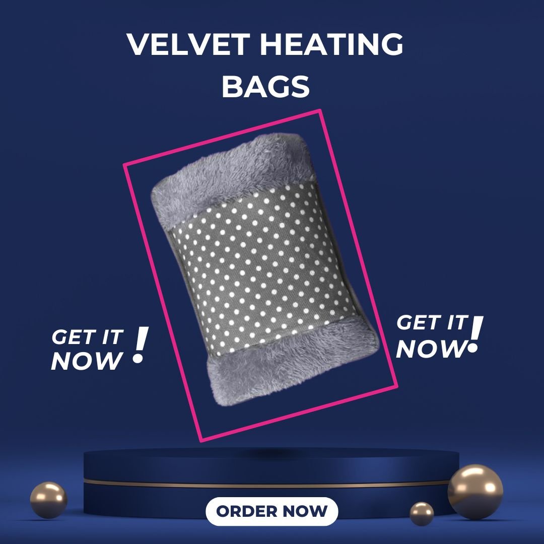 Velvet Heating Bags with Charging Cabel for Pain Relief - Heating Pads, Heat Pouches, Electric Hot Water Bags for Shoulder, Back & Neck Pain Relief- Pack of 1 (Multicolor). - Flymaster Shop