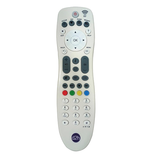 Videocon D2H Remote Original for Set Top Box | Remote Videocon D2H Compatible for HD Box TV & D2H (Non Voice | Not RF) (Exactly Same Remote Will Work Only) - Flymaster ShopShopFlyMasterD2H - White - Remote