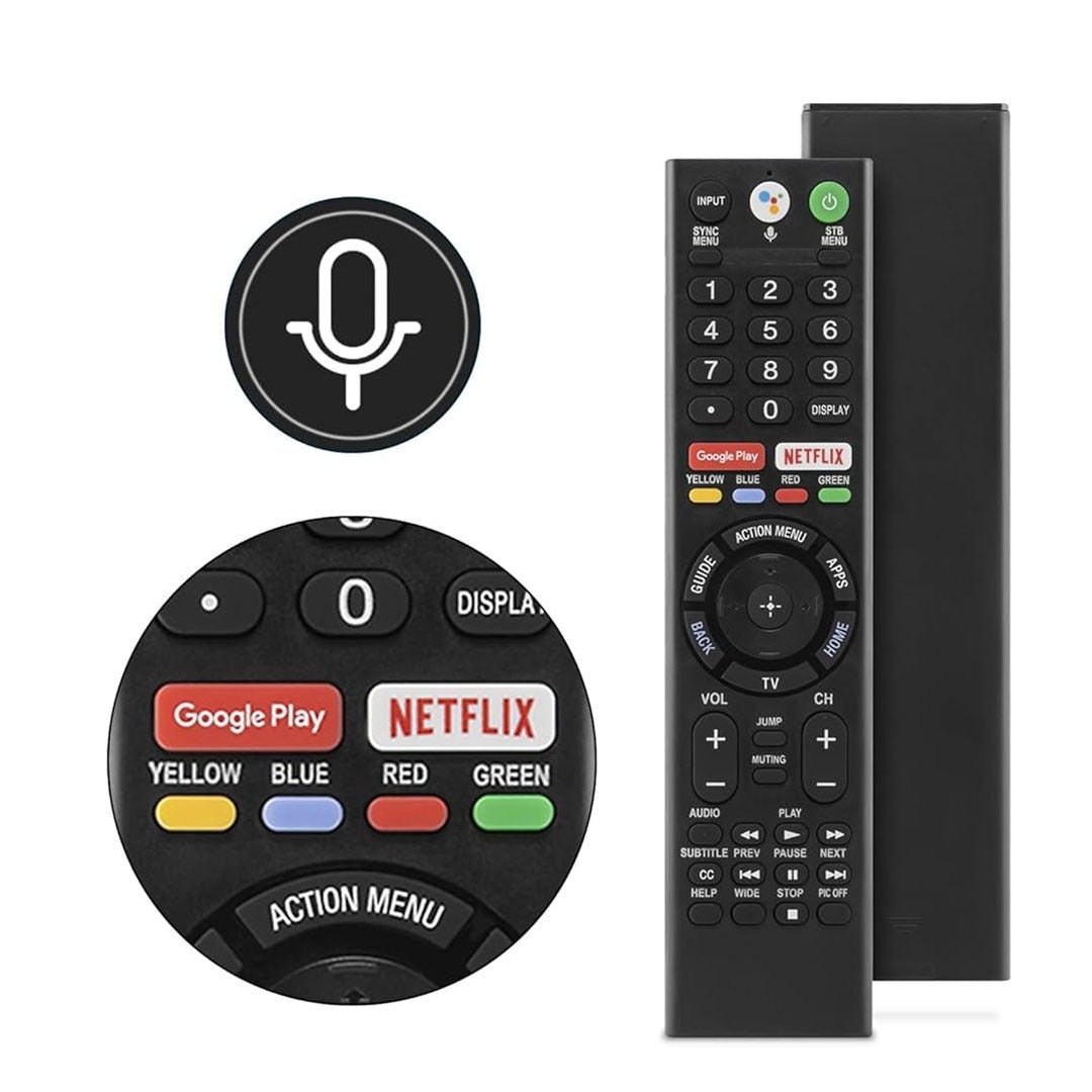 Voice Replacement Remote for Sonyy and Bravia TVs – Compatible with All Sony 4K UHD, LED, LCD, HD Smart TVs, and Android TV Models. - Flymaster Shop