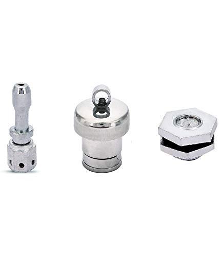Whistle Regulator Brass Vent Pipe, Steel Weight Whistle And Silver Safety Valve For All Pressure Cookers (Silver), 3.5 Liter - Flymaster Shop