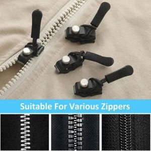 Zipper Repair Kit with Instant Zipper Sliders, Nylon Pull Tabs & Metal Pulls – Universal Replacement for Bags & Garments (Pack of 5) - Flymaster Shop