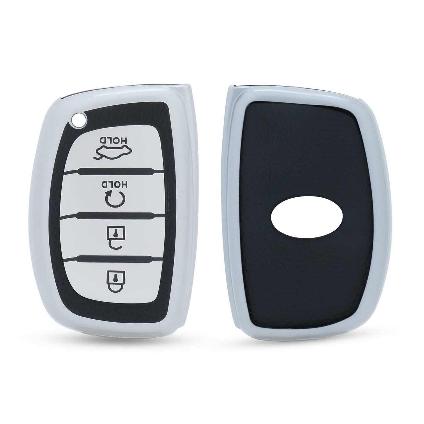Hyundai Alcazar and Creta 2021 2022 & 2023 | Car Accessories | Protects and Adds Style to Car Key, 4 Button Smart Key - Flymaster Shop