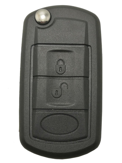 Land Rover LR3 Discovery Range Sport | Car Accessories | 3 Buttons Uncut Blank Flip Folding Keyless Entry Remote Cover Casing - Black - Flymaster Shop